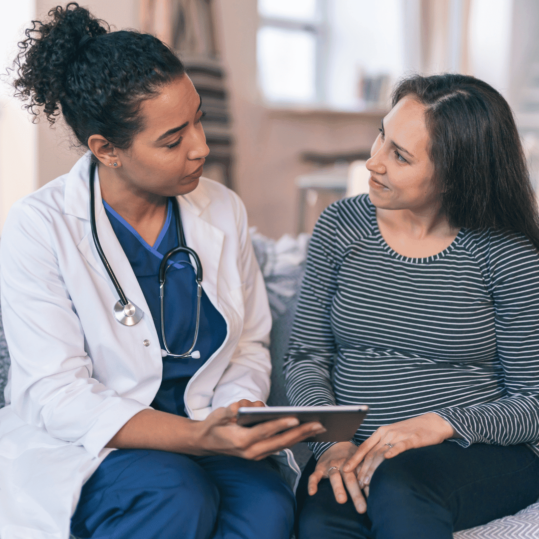 Woman patient consulting her doctor about how to prevent relapsing with small intestine bacterial overgrowth