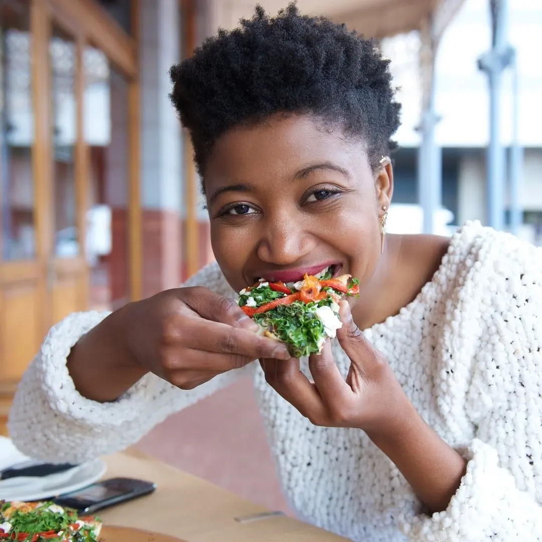 eating healthy food