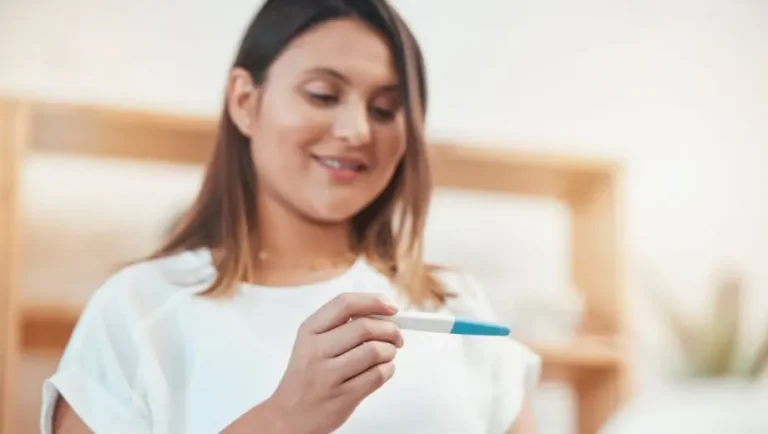 A woman tracking her menstrual cycle calendar